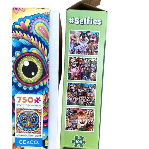 puzzles jigsaw lot 5 excellent condition museum butterfly owls dinosaurs animals - Picture 7 of 10